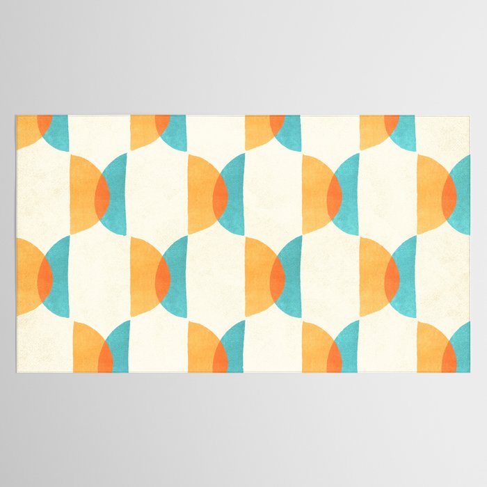Mid Century Moons Geometric Pattern Tablecloth Gallery Image 2