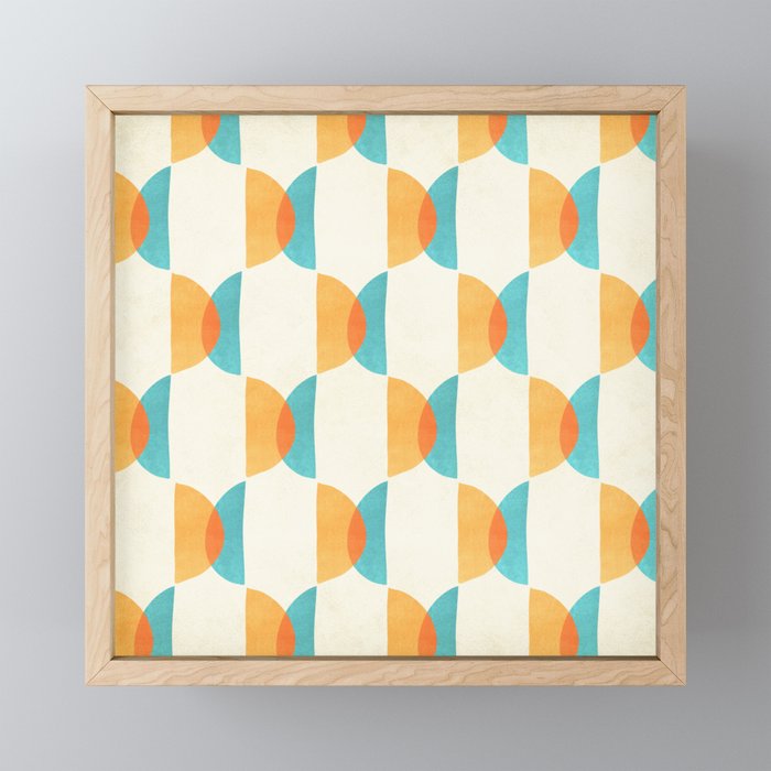 Mid Century Moons Geometric Pattern Mini Art Print Gallery Image 1