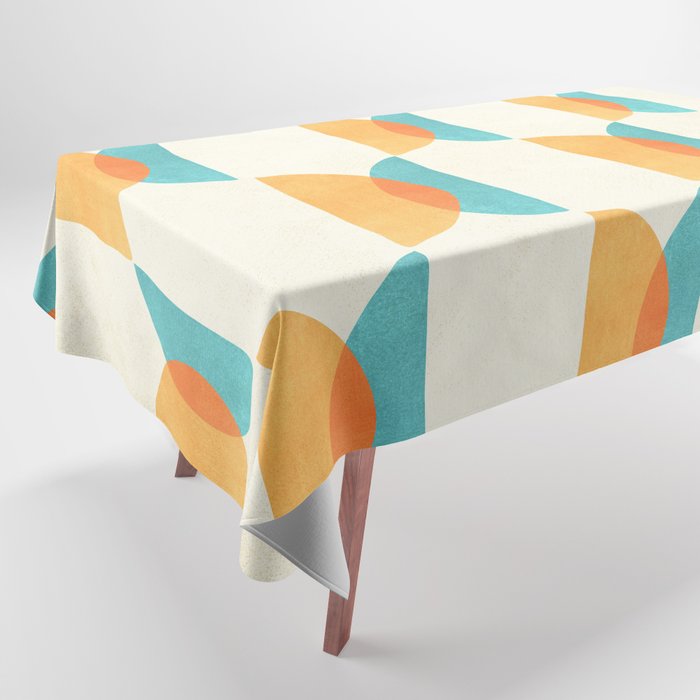 Mid Century Moons Geometric Pattern Tablecloth Gallery Image 1