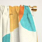 Mid Century Moons Geometric Pattern Window Curtain Gallery Image 2