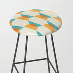 Mid Century Moons Geometric Pattern Stool Gallery Image 2