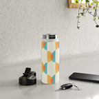 Mid Century Moons Geometric Pattern Water Bottle Gallery Image 4