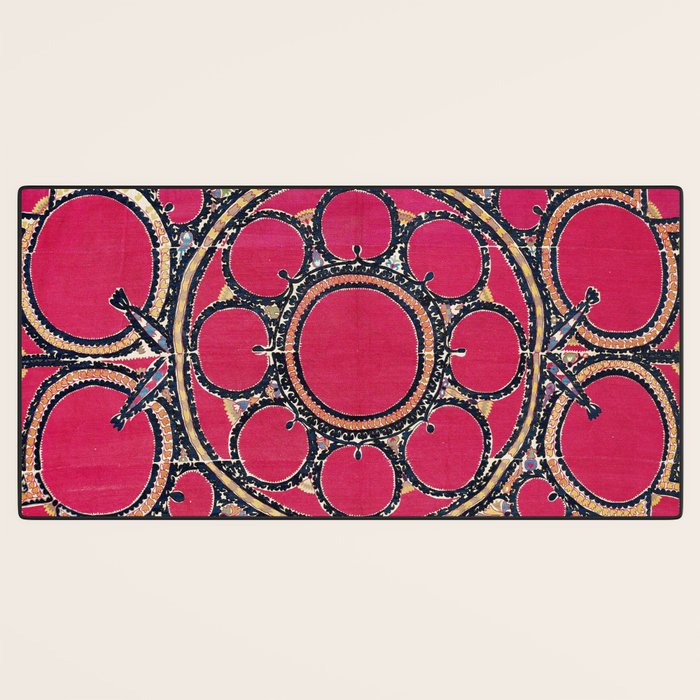 Tashkent Suzani Uzbekistan  Antique Carpet Desk Mat Gallery Image 3