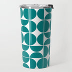 Mid Century Modern Geometric 04 Teal Travel Mug Gallery Image 2