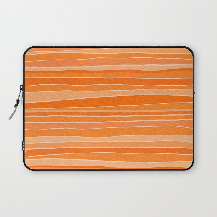 Retro Orange Stripes Laptop Sleeve Gallery Image 1
