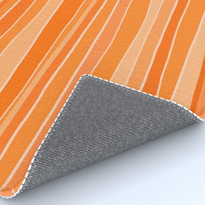 Retro Orange Stripes Rug Gallery Image 4