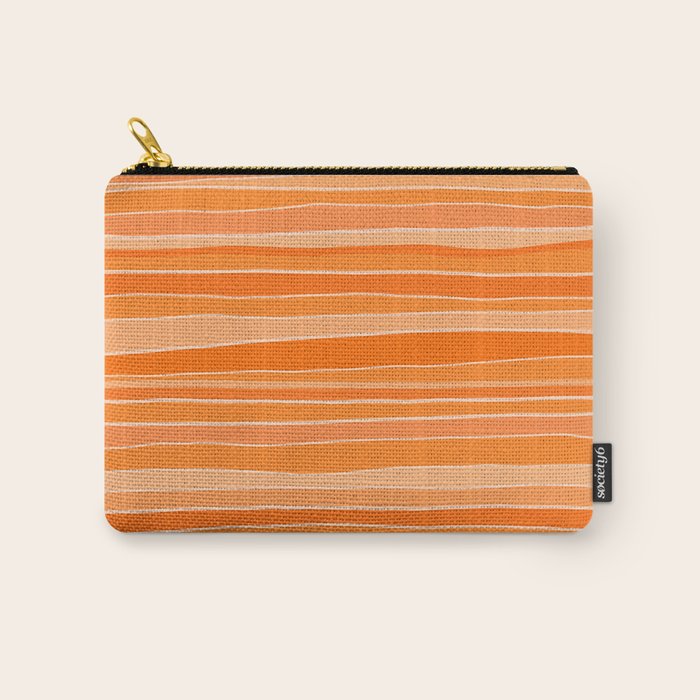 Retro Orange Stripes Carry All Pouch Gallery Image 1
