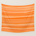 Retro Orange Stripes Wall Tapestry Gallery Image 4