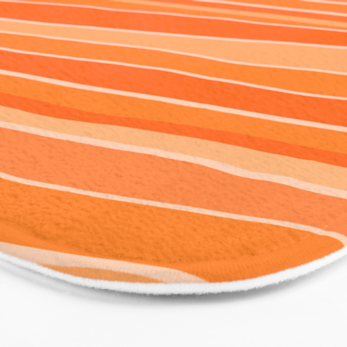 Retro Orange Stripes Bath Mat Gallery Image 3