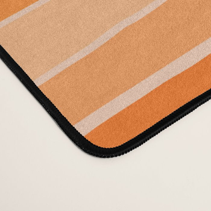Retro Orange Stripes Desk Mat Gallery Image 4