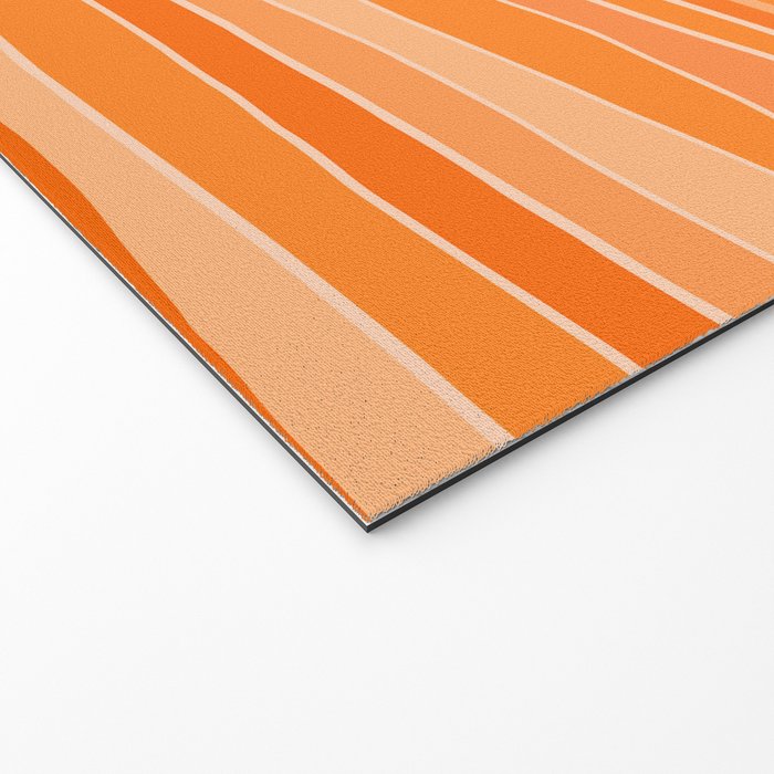 Retro Orange Stripes Welcome Mat Gallery Image 2