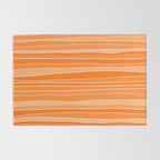 Retro Orange Stripes Rug Gallery Image 2
