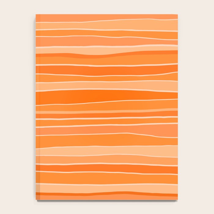 Retro Orange Stripes Notebook Gallery Image 4