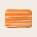 Retro Orange Stripes Bath Mat Gallery Image 1