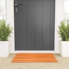 Retro Orange Stripes Welcome Mat Gallery Image 3