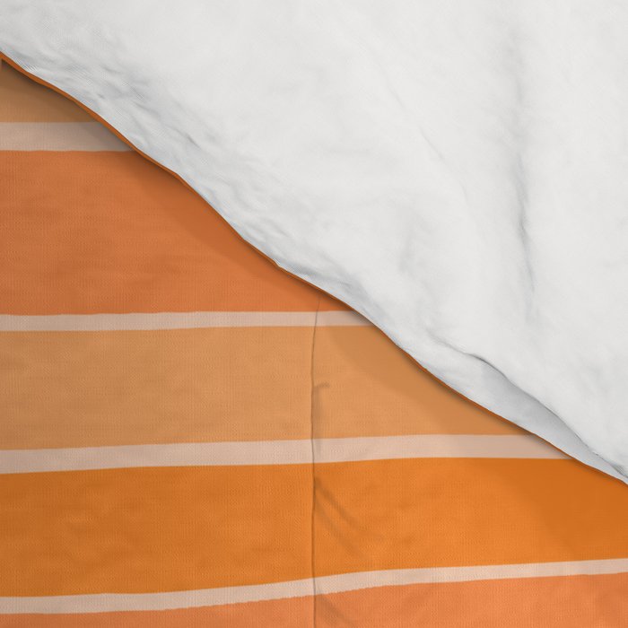 Retro Orange Stripes Comforter Gallery Image 4
