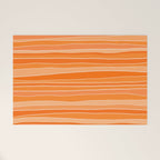 Retro Orange Stripes Welcome Mat Gallery Image 1