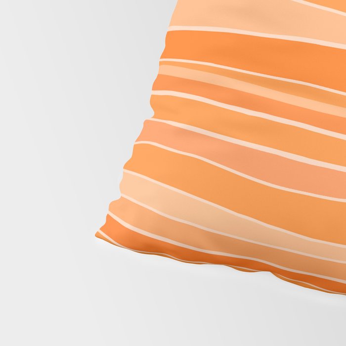 Retro Orange Stripes Pillow Sham Gallery Image 4