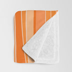 Retro Orange Stripes Throw Blanket Gallery Image 3