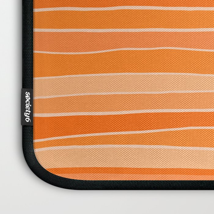 Retro Orange Stripes Laptop Sleeve Gallery Image 3