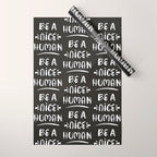 Be a Nice Human - White Type on Black Palette Wrapping Paper Gallery Image 1