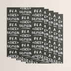 Be a Nice Human - White Type on Black Palette Wrapping Paper Gallery Image 3