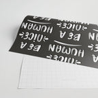 Be a Nice Human - White Type on Black Palette Wrapping Paper Gallery Image 2