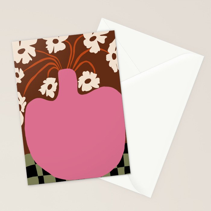 Big pot with flower  Stationery Card Gallery Image 2