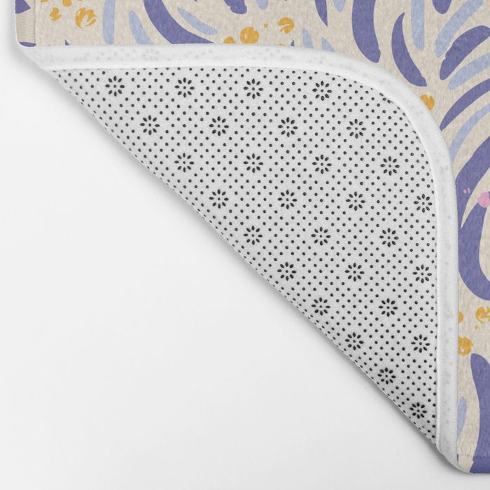 Powerful and floral pattern invers Bath Mat Gallery Image 2