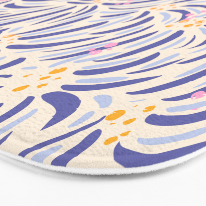 Powerful and floral pattern invers Bath Mat Gallery Image 3