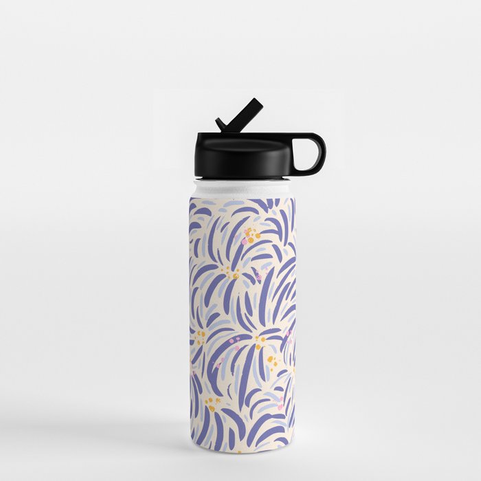 Powerful and floral pattern invers Water Bottle Gallery Image 1