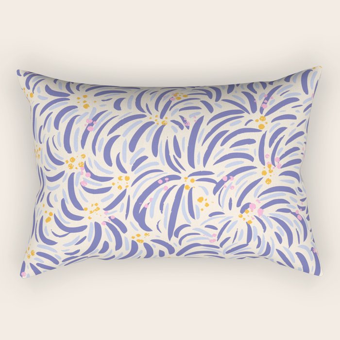 Powerful and floral pattern invers Rectangular Pillow Gallery Image 1