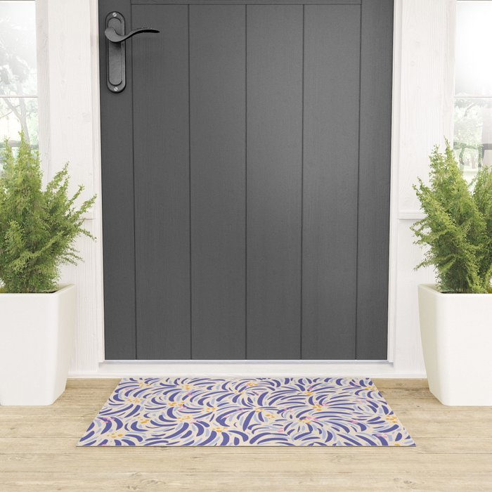 Powerful and floral pattern invers Welcome Mat Gallery Image 3