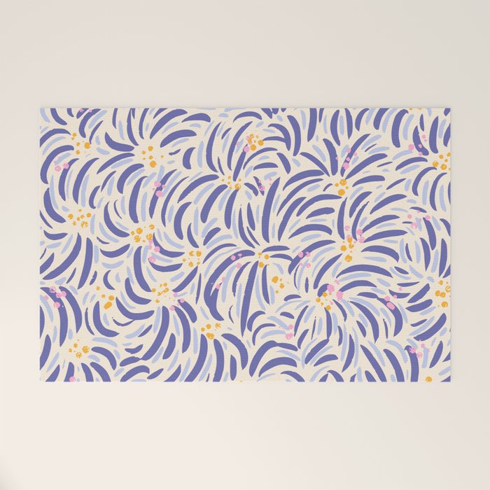 Powerful and floral pattern invers Welcome Mat Gallery Image 1
