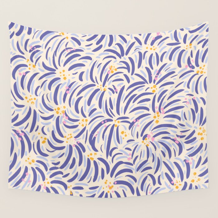 Powerful and floral pattern invers Wall Tapestry Gallery Image 4