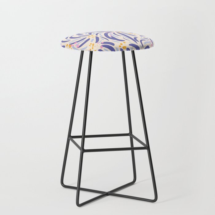 Powerful and floral pattern invers Stool Gallery Image 1