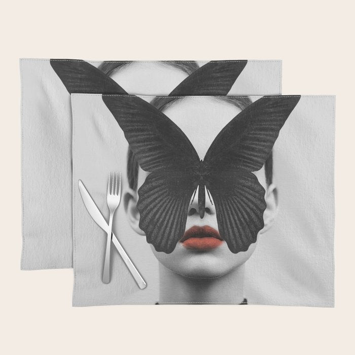 BLACK BUTTERFLY Placemat Gallery Image 1