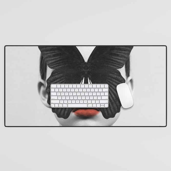 BLACK BUTTERFLY Desk Mat Gallery Image 1