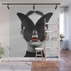 BLACK BUTTERFLY Wall Mural Gallery Image 1