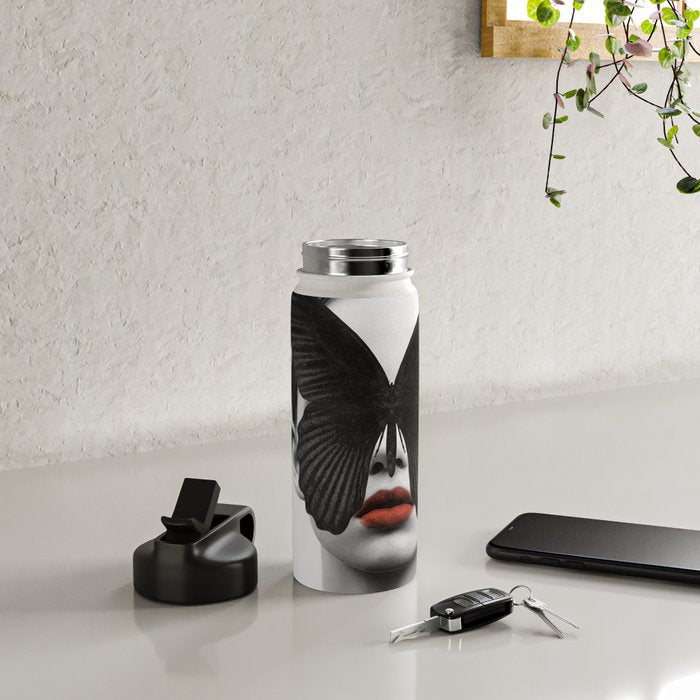 BLACK BUTTERFLY Water Bottle Gallery Image 5
