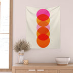 Abstraction_COLOUR_CIRCLES_001 Wall Tapestry Gallery Image 2