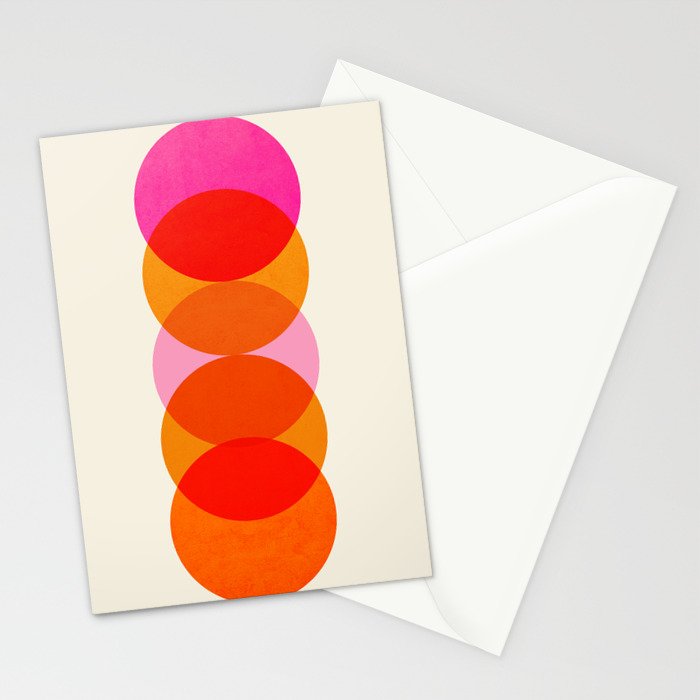 Abstraction_COLOUR_CIRCLES_001 Stationery Card Gallery Image 2