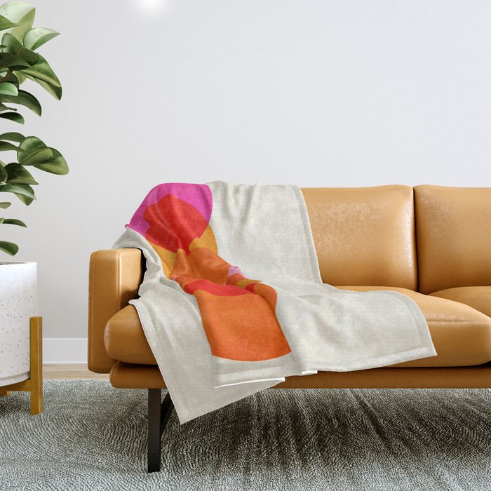 Abstraction_COLOUR_CIRCLES_001 Throw Blanket Gallery Image 1