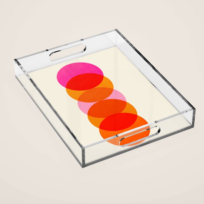Abstraction_COLOUR_CIRCLES_001 Acrylic Tray Gallery Image 1