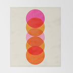 Abstraction_COLOUR_CIRCLES_001 Throw Blanket Gallery Image 2