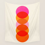 Abstraction_COLOUR_CIRCLES_001 Wall Tapestry Gallery Image 4