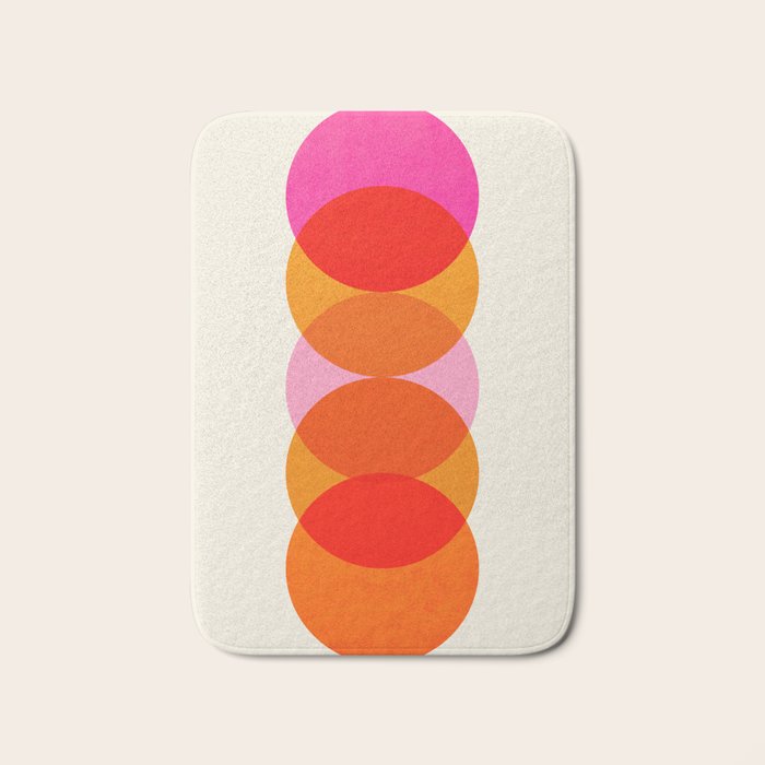 Abstraction_COLOUR_CIRCLES_001 Bath Mat Gallery Image 1
