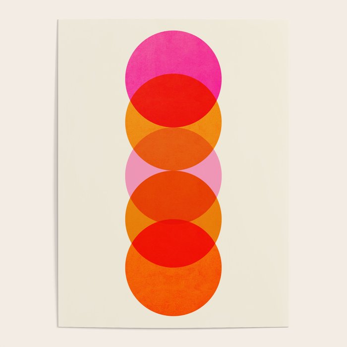 Abstraction_COLOUR_CIRCLES_001 Poster Gallery Image 1