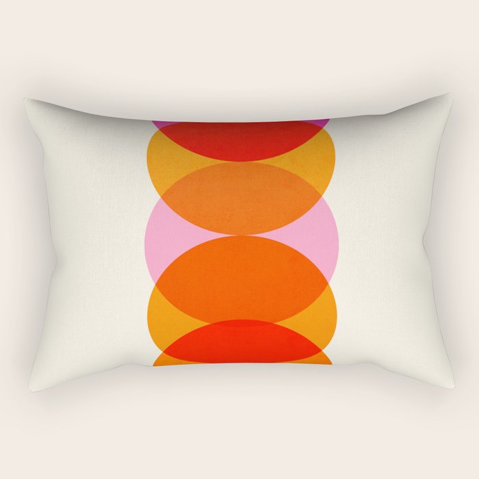 Abstraction_COLOUR_CIRCLES_001 Rectangular Pillow Gallery Image 1