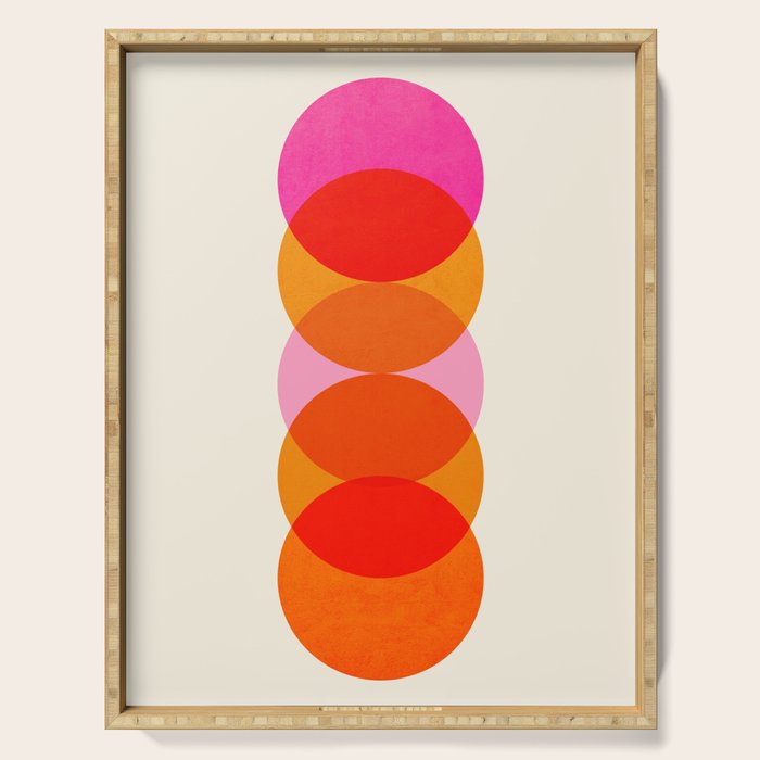 Abstraction_COLOUR_CIRCLES_001 Serving Tray Gallery Image 1